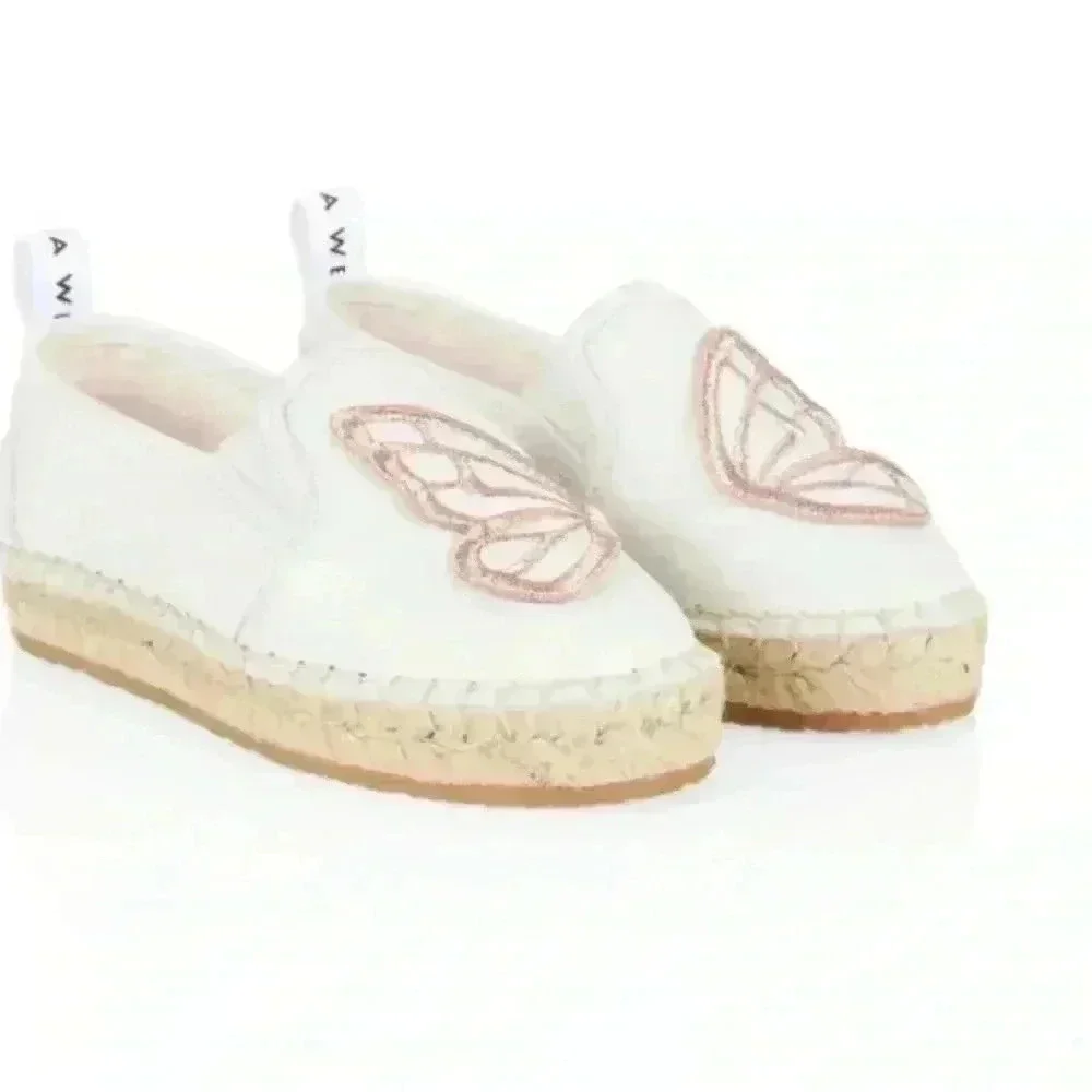 NWT SOPHIA WEBSTER MINI Girls Butterfly Espadrille Flat 32 EU / 1 US
